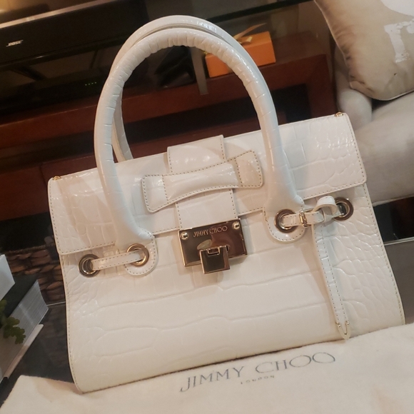 jimmy choo white purse